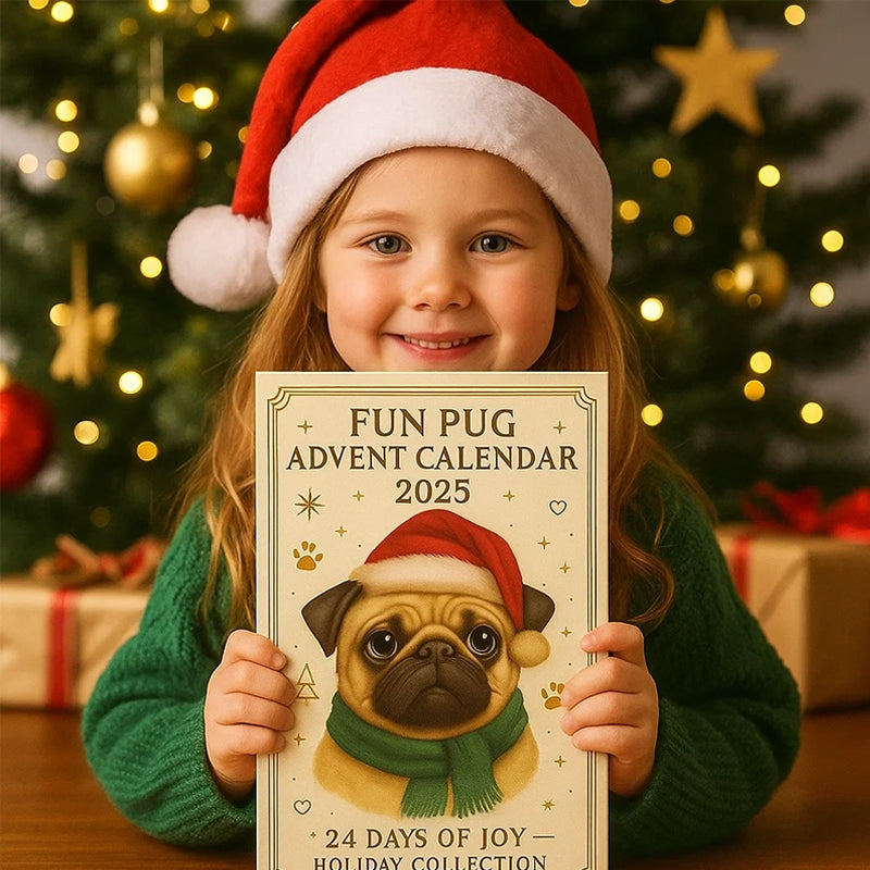 Pug Advent Calendar 2025 – Adorable Dog Lover’s Gift Set