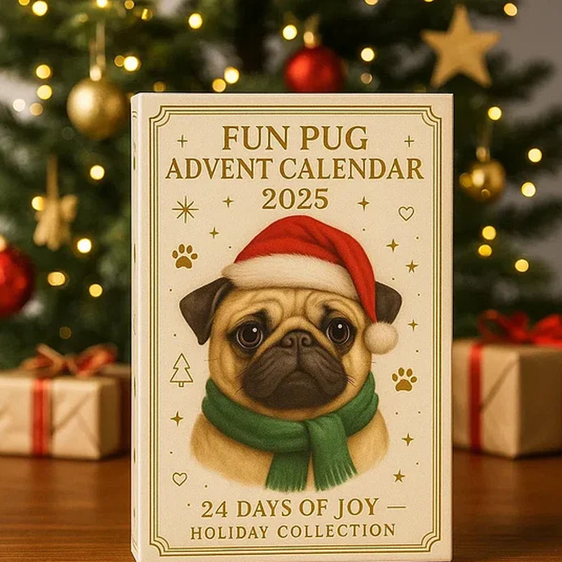 Pug Advent Calendar 2025 – Adorable Dog Lover’s Gift Set