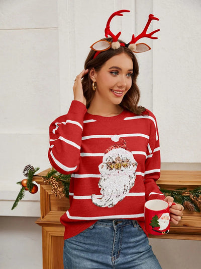 Amy | Sequin Santa Christmas Jumper Women 7