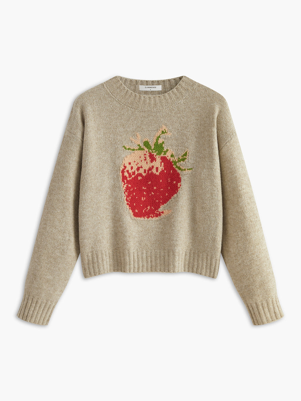Crew Neck Strawberry Warm Sweater 0