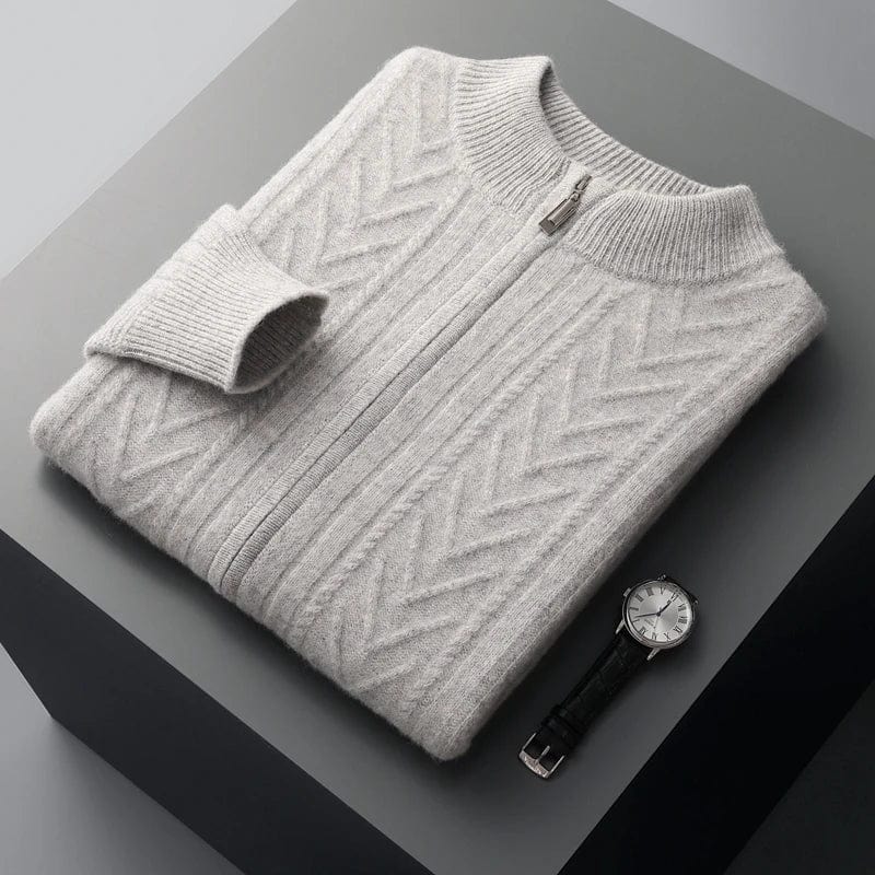 Dario - Ribbed Cashmere Zip-Up 0