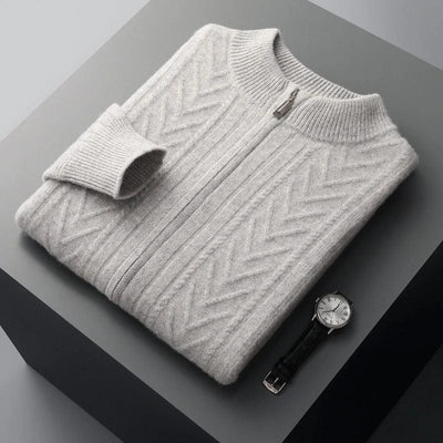 Dario - Ribbed Cashmere Zip-Up 0