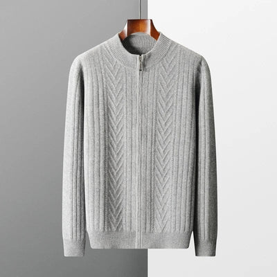 Dario - Ribbed Cashmere Zip-Up 1