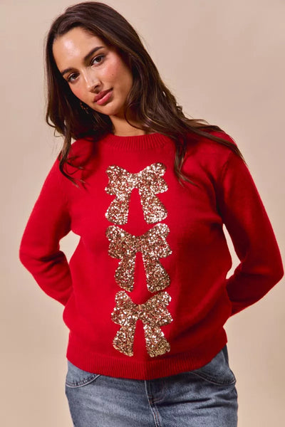 Oli | Knitted Sequin Women's Christmas Jumper 0