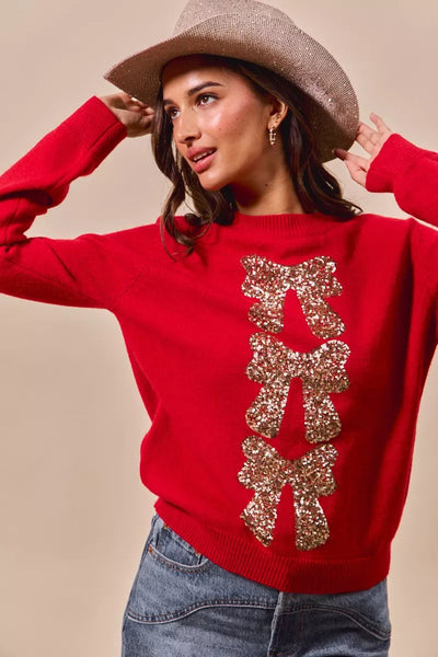 Oli | Knitted Sequin Women's Christmas Jumper 3