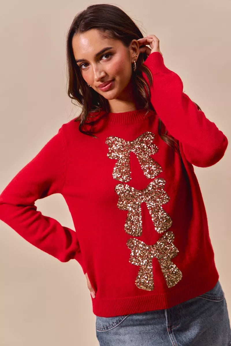 Oli | Knitted Sequin Women's Christmas Jumper 5