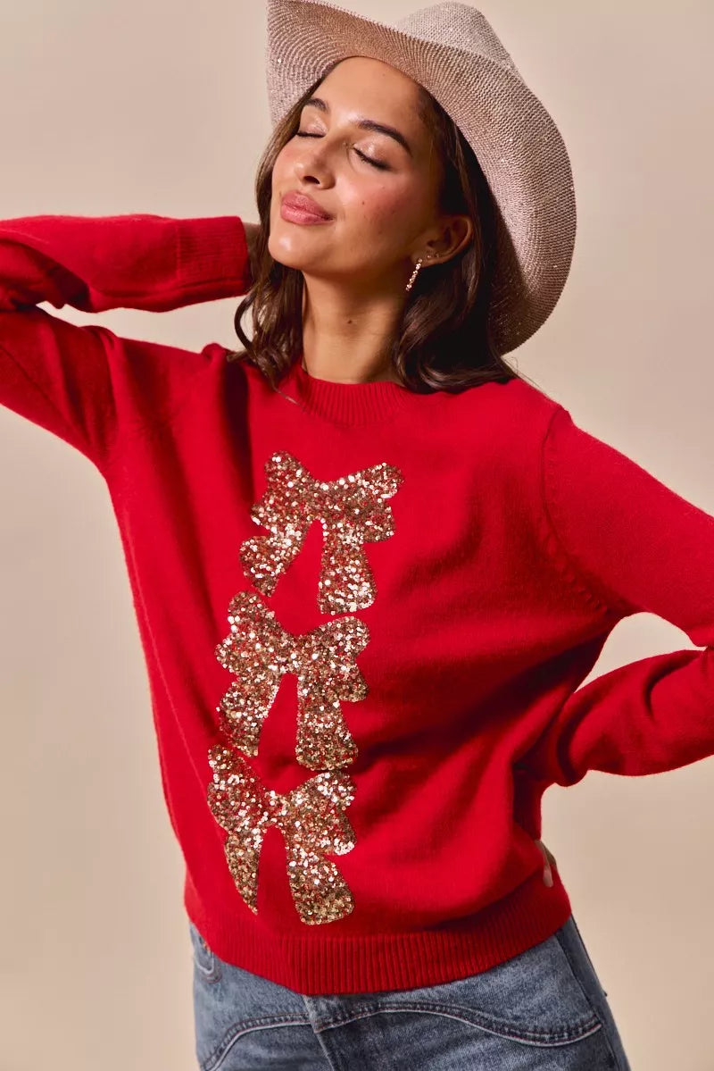 Oli | Knitted Sequin Women's Christmas Jumper 6