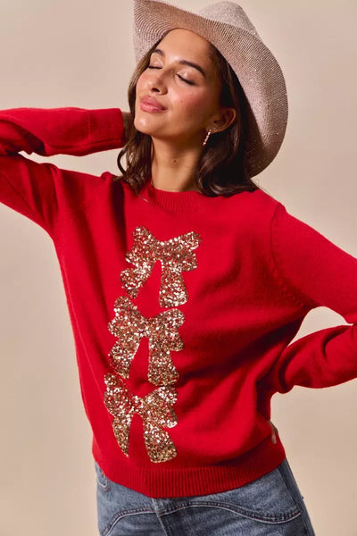 Oli | Knitted Sequin Women's Christmas Jumper 6
