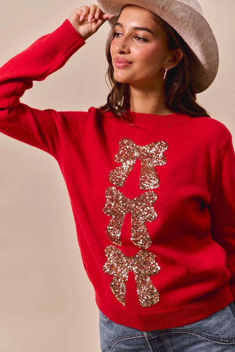 Oli | Knitted Sequin Women's Christmas Jumper 7