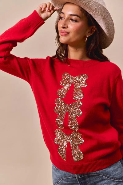 Oli | Knitted Sequin Women's Christmas Jumper 7