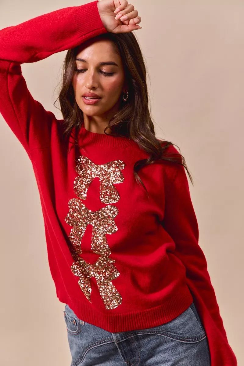 Oli | Knitted Sequin Women's Christmas Jumper 8