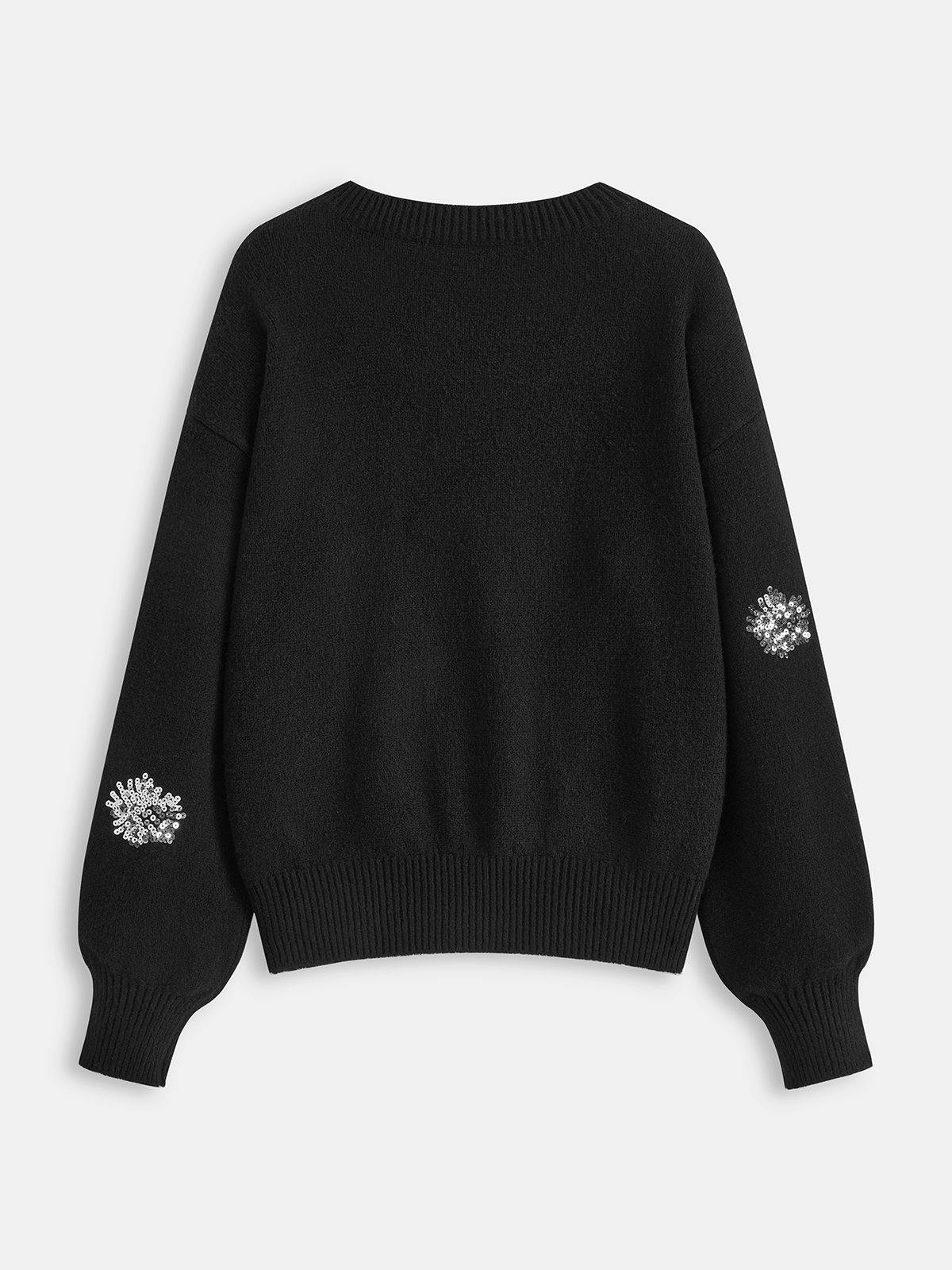 Sequin Floral & Pearl Accent Sweater 2