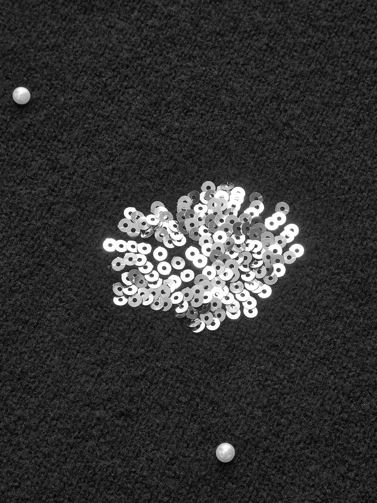 Sequin Floral & Pearl Accent Sweater 4